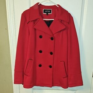 Apt. 9 Women's Vibrant Red Peacoat